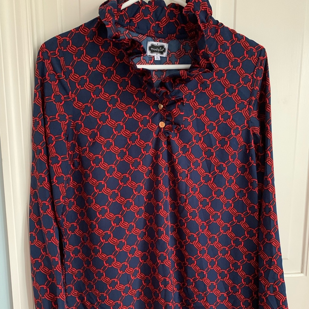 Mudpie Ruffle Collar Tunic Small